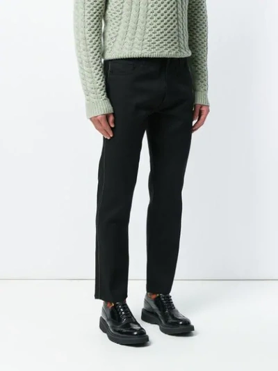 Shop Prada Straight Leg Trousers - Black