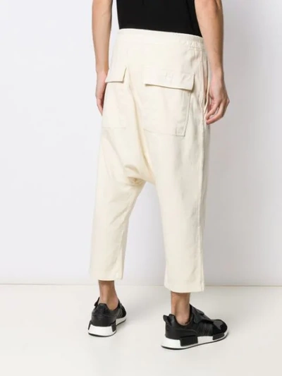 Shop Rick Owens Drkshdw Dropped-crotch Trousers In Neutrals