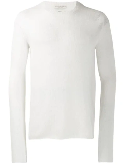 Shop Bottega Veneta Long Sleeved Sweatshirt In White