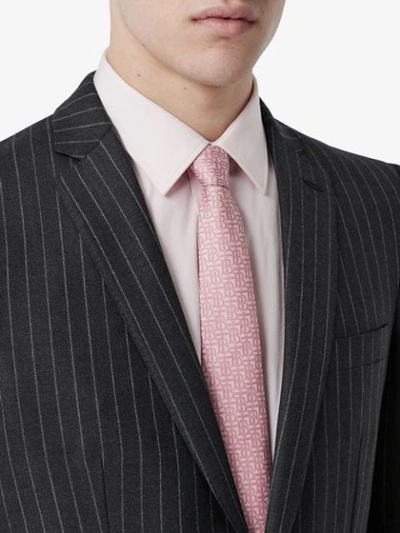 Shop Burberry English Fit Pinstriped Wool Suit In Grey