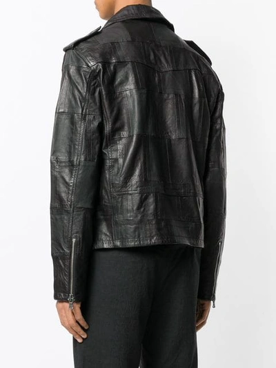 Shop John Varvatos Leather Biker Jacket In Black