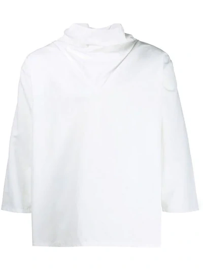 Shop Alchemy High Collar Tunic Top - White