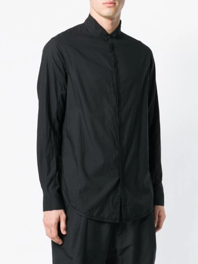 Shop Ziggy Chen Concealed Fastening Shirt - Black