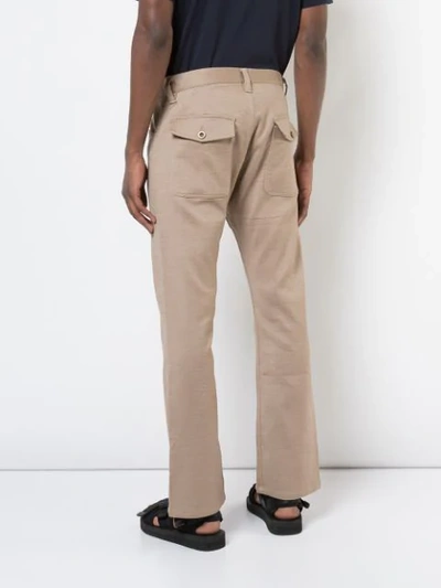 Shop Tss Slant Front Work Trousers In Brown