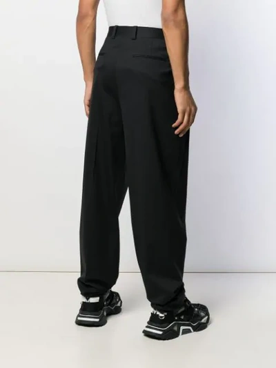 VERSACE WIDE-LEG TAILORED TROUSERS - 黑色
