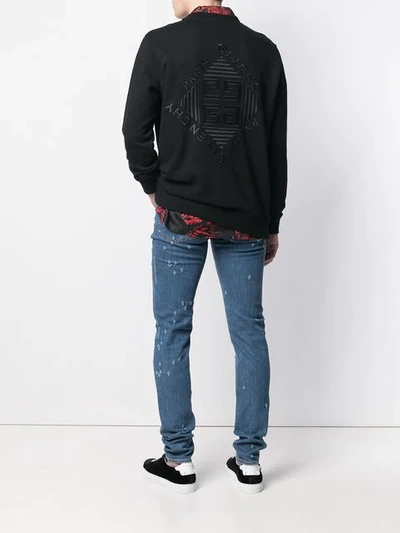 Shop Givenchy 4g Embroidered Back Sweatshirt In Black