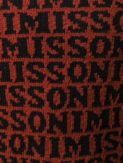 Shop Missoni Logo Intarsia Jumper In Red
