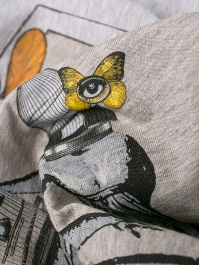 Shop Etro Printed T-shirt In Grey