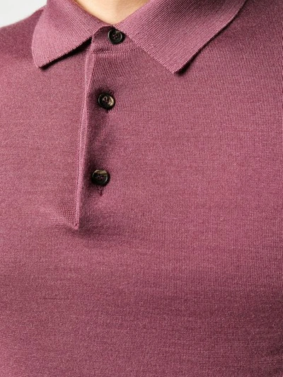 Shop Ermenegildo Zegna Schmales Poloshirt - Rosa In Pink