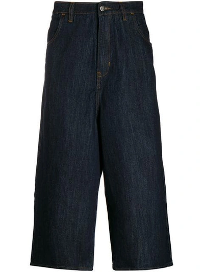 Shop Société Anonyme Cropped Wide-leg Jeans In Blue