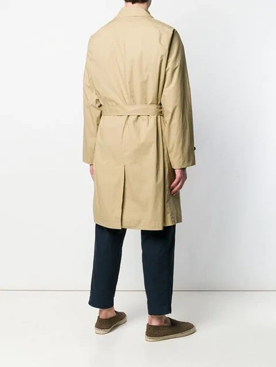 Shop Polo Ralph Lauren Belted Trench Coat In Neutrals