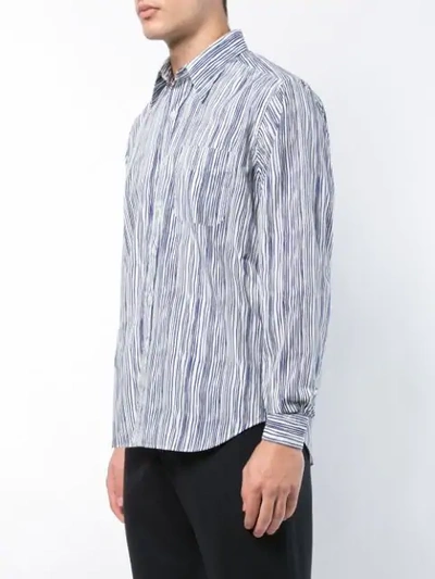 Shop Holiday Striped Print Shirt In Blue
