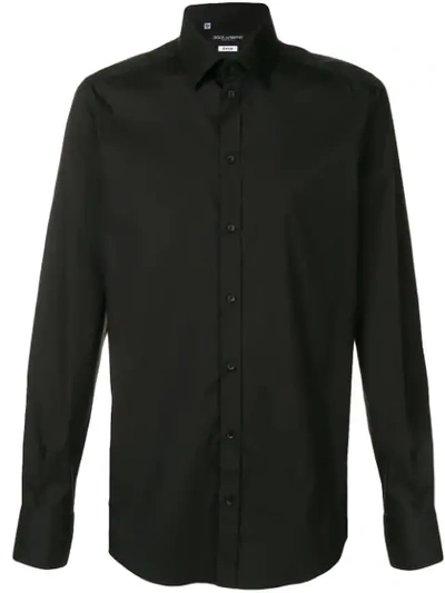 Shop Dolce & Gabbana Classic Poplin Shirt In Black