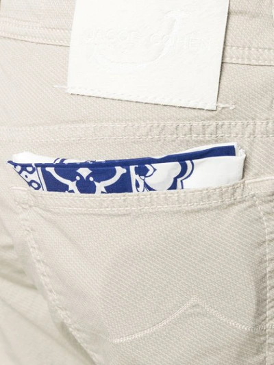 Shop Jacob Cohen Slim-fit Trousers In Neutrals