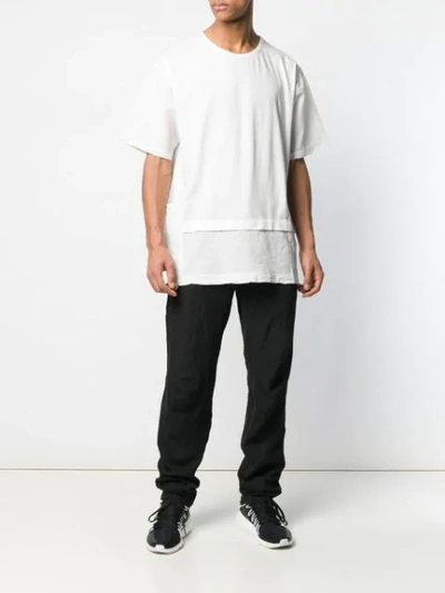 Shop Andrea Ya'aqov Tiered Oversized T-shirt In White