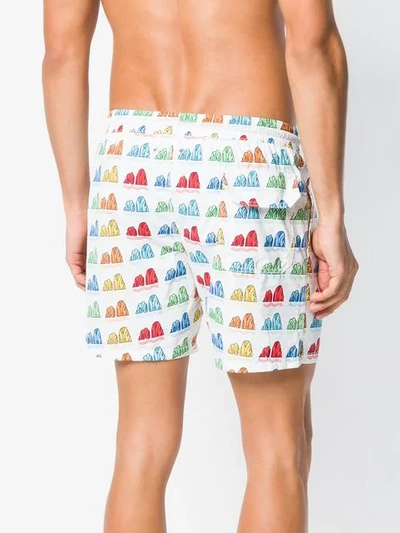 Shop Capricode Faraglioni Print Swim Shorts In Multicolour