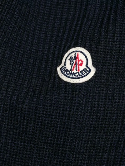 Shop Moncler Padded-panel Cardigan In Blue