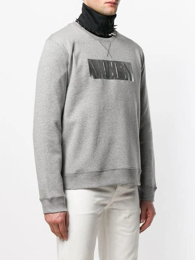 Shop Valentino Vltn Sweatshirt In Grey