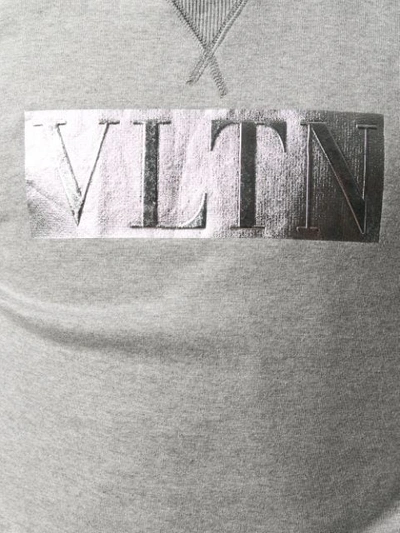 Shop Valentino Vltn Sweatshirt In Grey