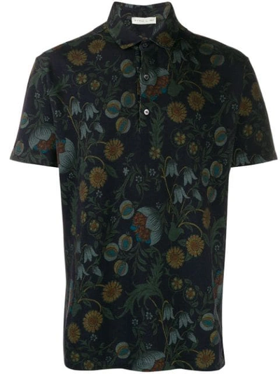 Shop Etro Polo Shirt In Blue