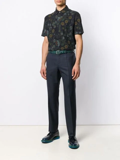 Shop Etro Polo Shirt In Blue