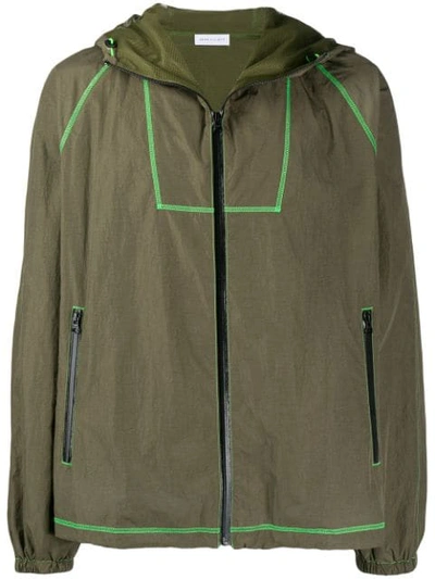 Shop John Elliott Zipped Hooded Jacket In Green