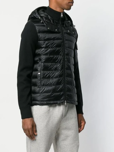 Shop Moncler Zipped Hooded Vest In 999 Black