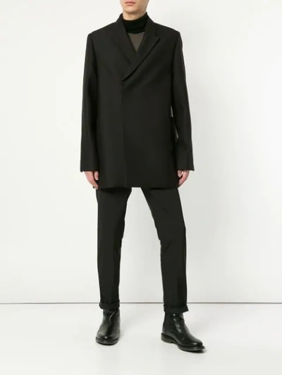 Shop Rick Owens Bell Jmf Oversized Jacket In Black