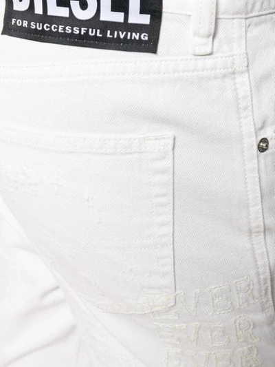 Shop Diesel Slim-fit Jeans In White