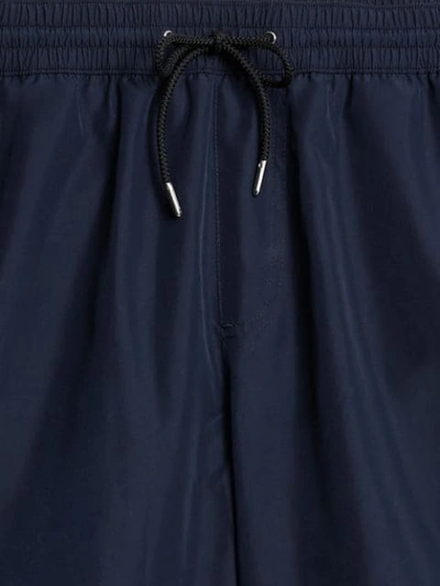 Shop Burberry Drawstring Swim Shorts In Blue