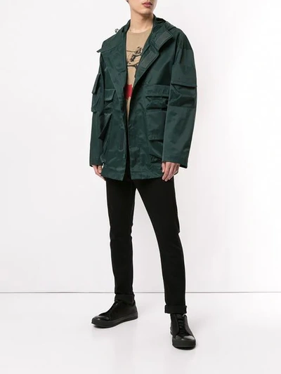 Shop Undercover Military-styled Coat In Green