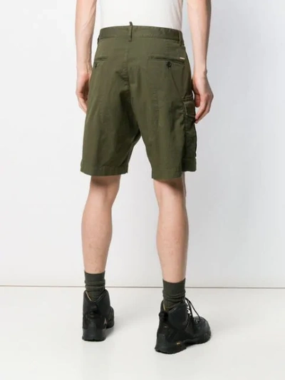 Shop Dsquared2 Deconstructed Cargo Shorts In Green
