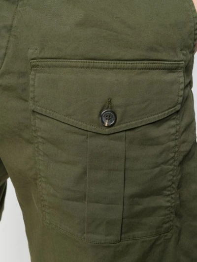 Shop Dsquared2 Deconstructed Cargo Shorts In Green