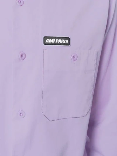 Shop Ami Alexandre Mattiussi Ami Paris Patch Shirt In Pink