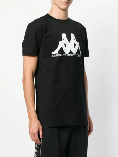 T-shirt Black Logo-print | In Mit ModeSens Kappa