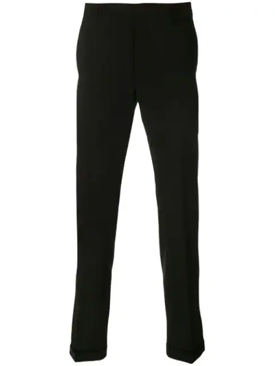 Shop Prada Tailored Trousers In Black