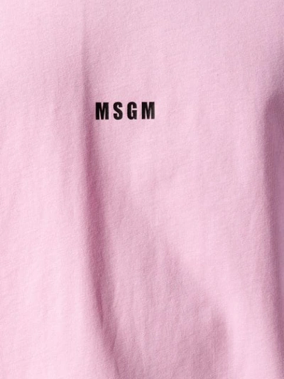 MSGM LOGO PRINT T-SHIRT - 粉色