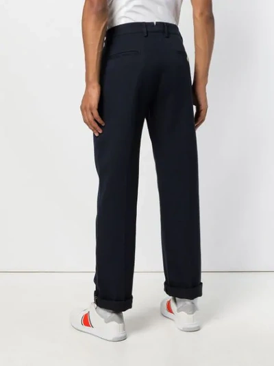 straight-leg pleated trousers