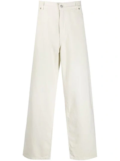Shop Our Legacy Wide Leg Trousers In Neutrals