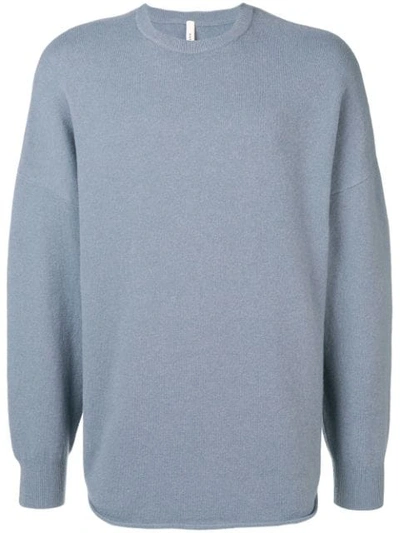 Shop Extreme Cashmere Long-sleeve Fitted Sweater In Grey