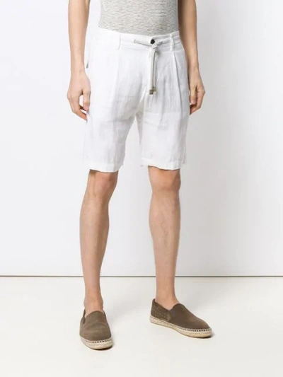 Shop Eleventy Tailored Shorts In White