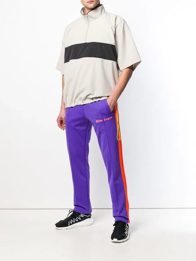 Shop Palm Angels Jogginghose Mit Logo In 9517 Purple/ Fluo Orange