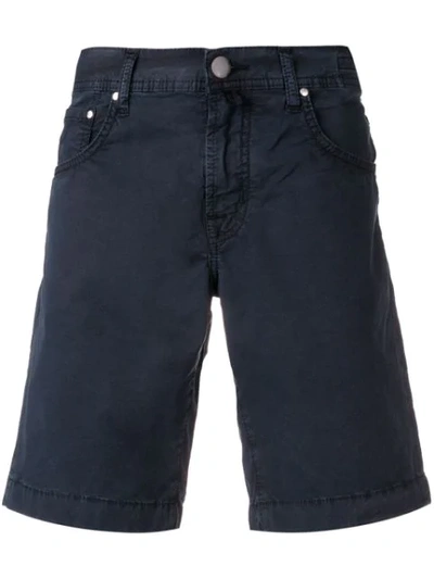 Shop Jacob Cohen Classic Cargo Shorts In Blue
