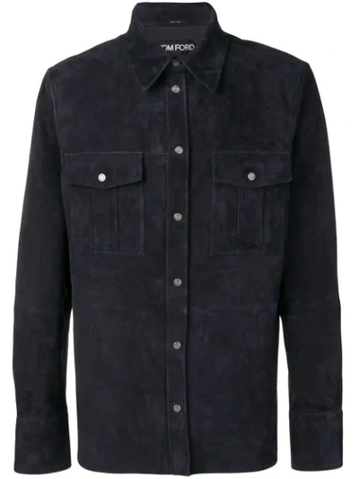 Shop Tom Ford Classic Shirt In Blue