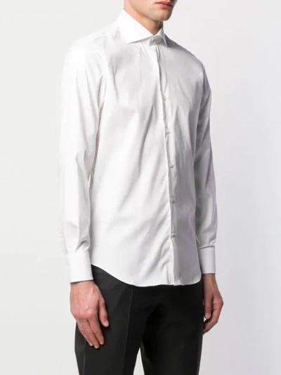 Shop Alessandro Gherardi Spread Collar Shirt In White