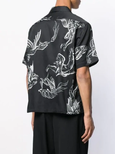 Shop Givenchy Dragon Print Shirt In 001 Black