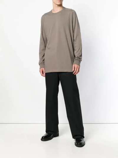 Shop Rick Owens Long-sleeve Sweatshirt - Grey