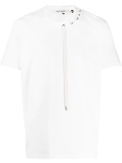 Shop Craig Green Lace Detail T-shirt In White