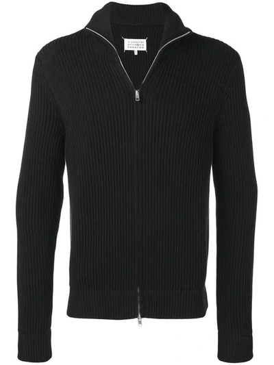 MAISON MARGIELA RIBBED KNIT CARDIGAN - 黑色