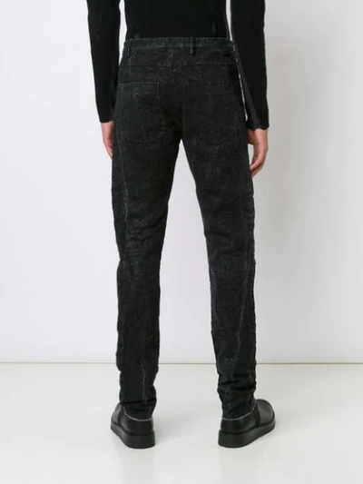 Shop Label Under Construction Stone Wash Trousers In Black